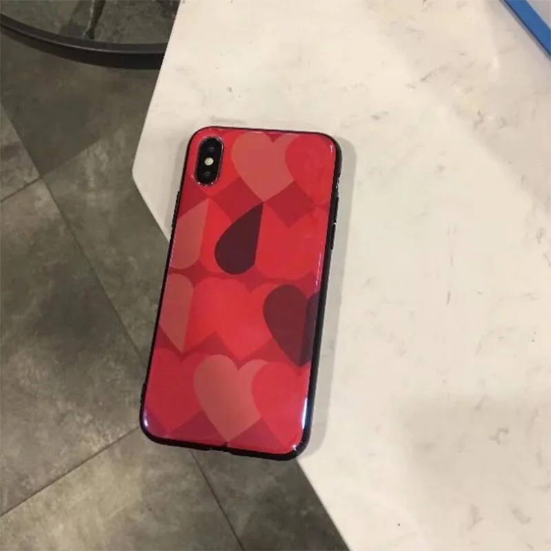 Blu-Ray красный для Apple IPhone X 7 Plus/8 плюс г/8 г 6/6S 6 6S хит цвет случай мобильного телефона