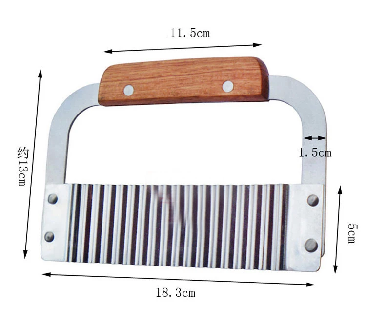 Волнообразный резак из твердой древесины волнообразный вощеного мыла для овощей