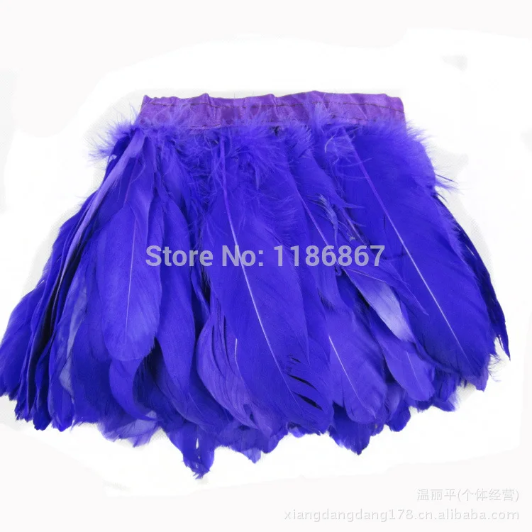 Бесплатная доставка 2 метра 4 6 дюймов темно фиолетовое гусиное перо отделка