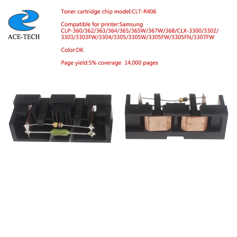 Бесплатная доставка CLT R406 чип барабанного блока для Samsung CLP 360/362/363/364/365/365 W/367 W/368/CLX