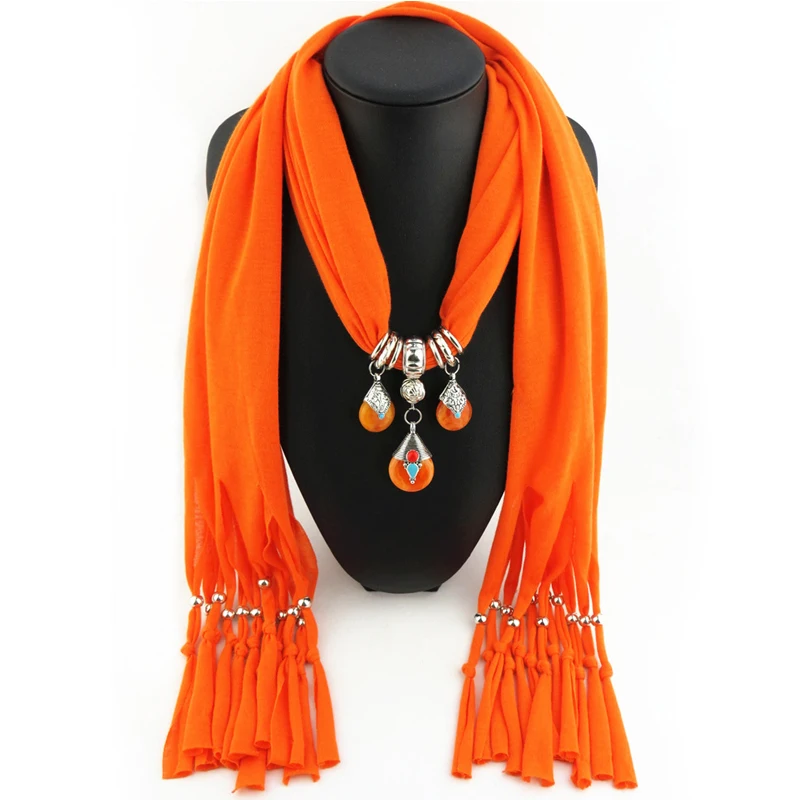 Женская шаль из полиэстера ожерелье тибетского пчелиного воска с кисточками и
