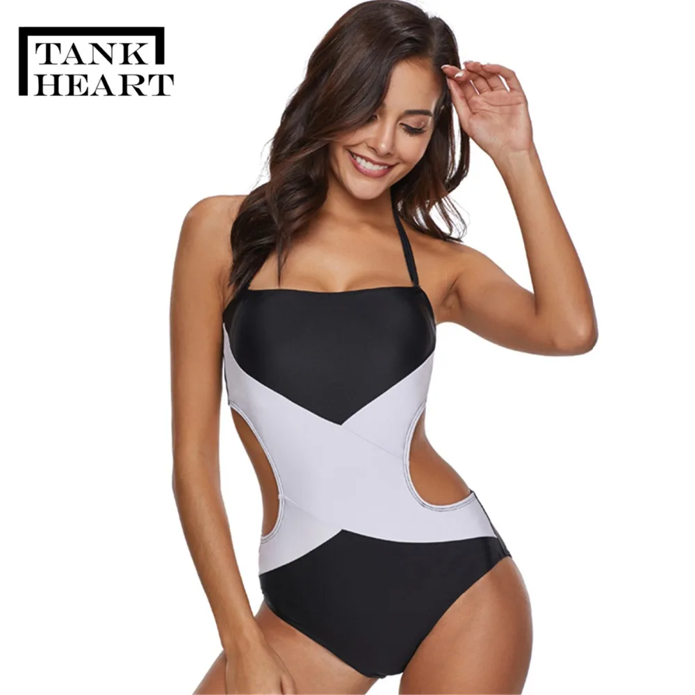 Сексуальные цельные костюмы Tank Heart женская одежда для плавания Цельный купальник