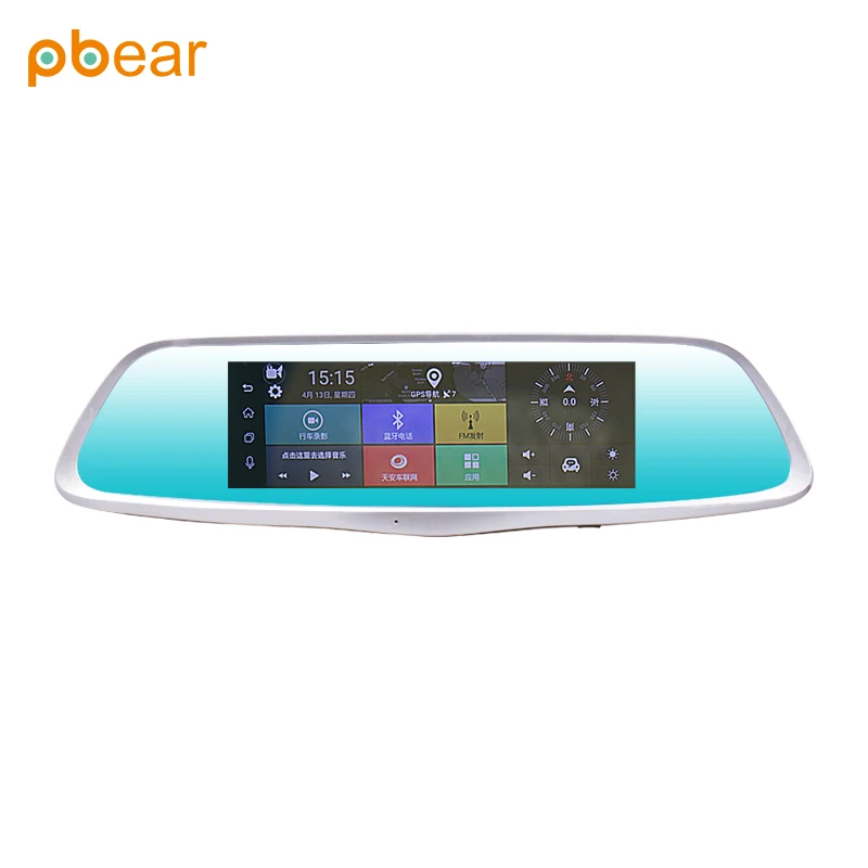 Pbear Android 5.1 сист 7.0 дюймов объективами Автомобильный видеорегистратор gps-навигация