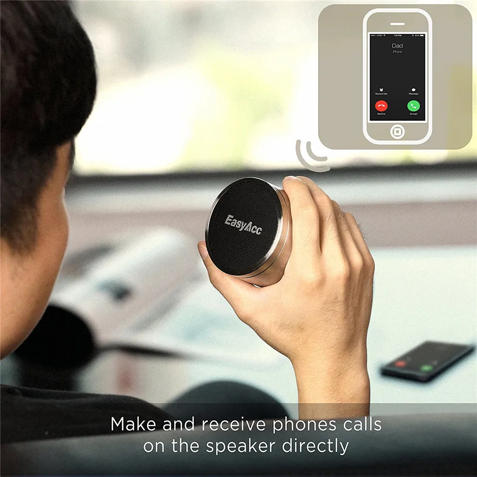 Easyacc Mini 2 Портативный Bluetooth 4.1 Динамик с 5 Вт драйвер, Enhanced Bass, 10-час игр, fm Радио