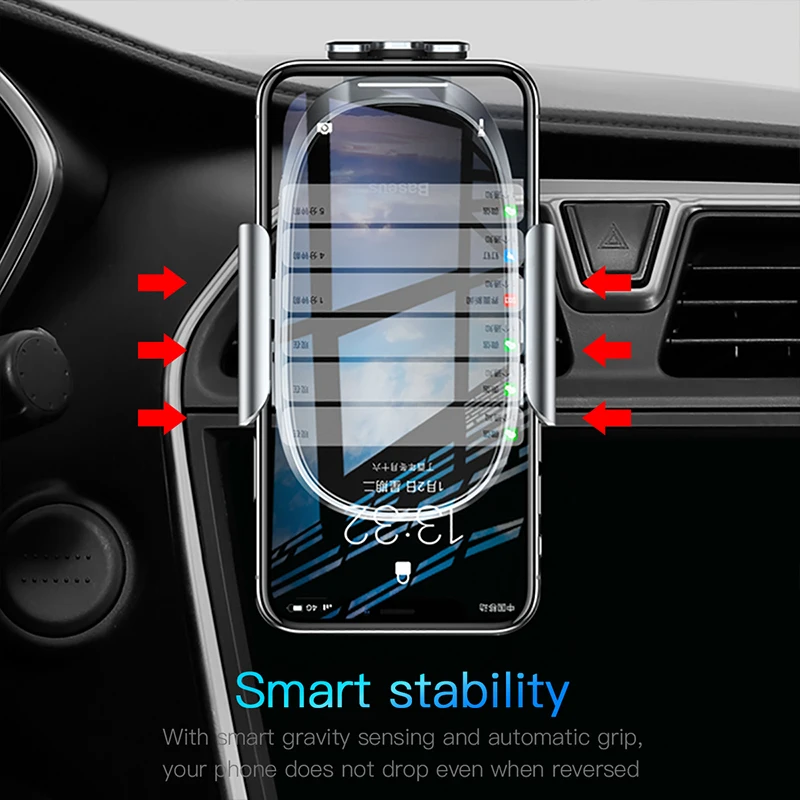 Baseus Интеллектуальный Автомобильный держатель для телефона для iPhone XS Max XR samsung с инфракрасным вентиляционным отверстием Автомобильный держатель Подставка для мобильного телефона