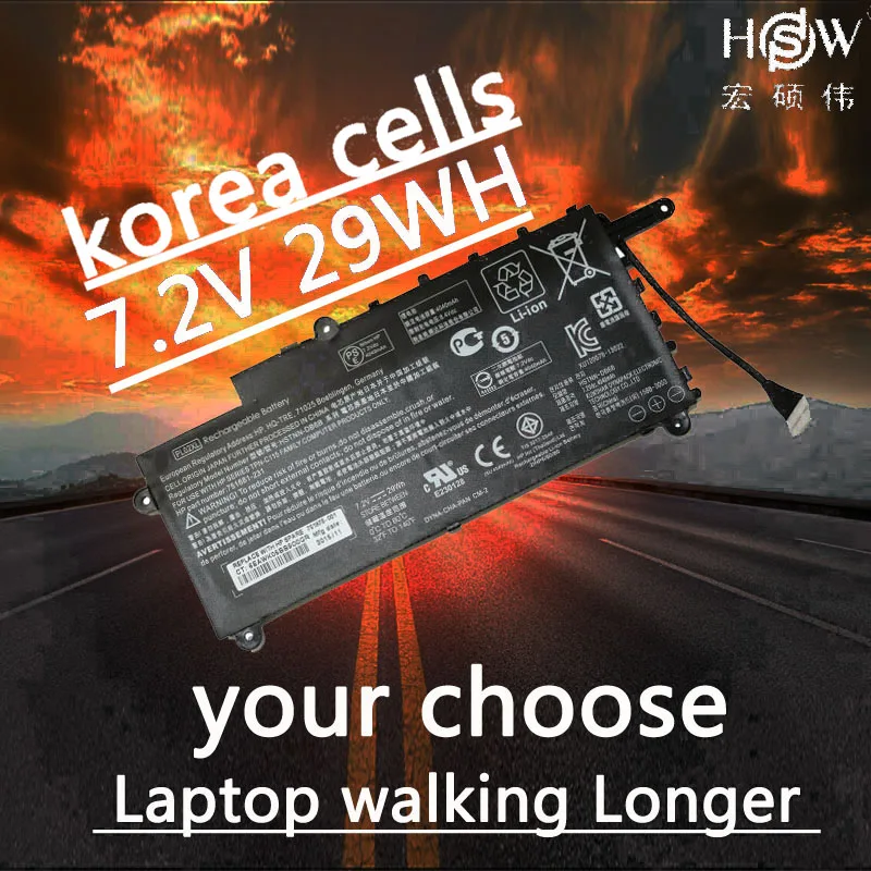 HSW новая 7 2 В 29Wh PL02XL батарея для HP Pavilion 11x360 751681-421 HSTNN-LB6B TPN-C115 bateria akku | Компьютеры и