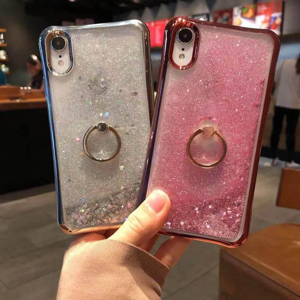 Phone Case For iPhone 7 8 6 TPU Covers Liquid quicksand Back Cases 6S Plus X XS XR MAX Capa Funda |