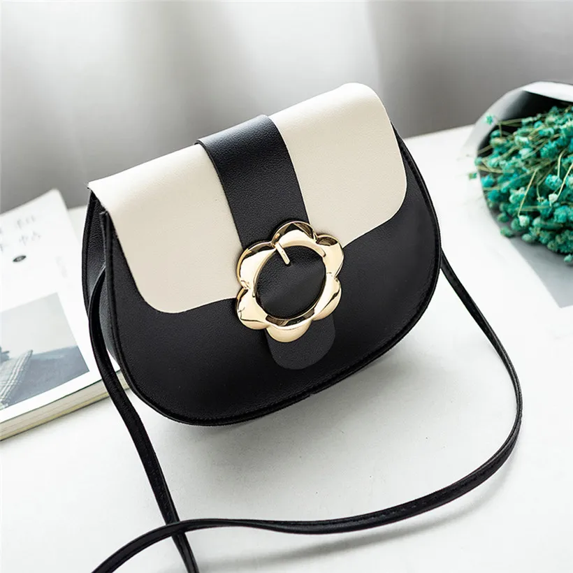 Модная женская сумочка 2019 простая маленькая сумка с цветочным украшением для