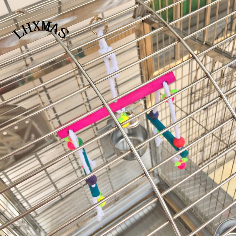 10 &quotРучной Работы Красочные Птицы Игрушки Жевательная Висит Попугай Cockatiel Баджи