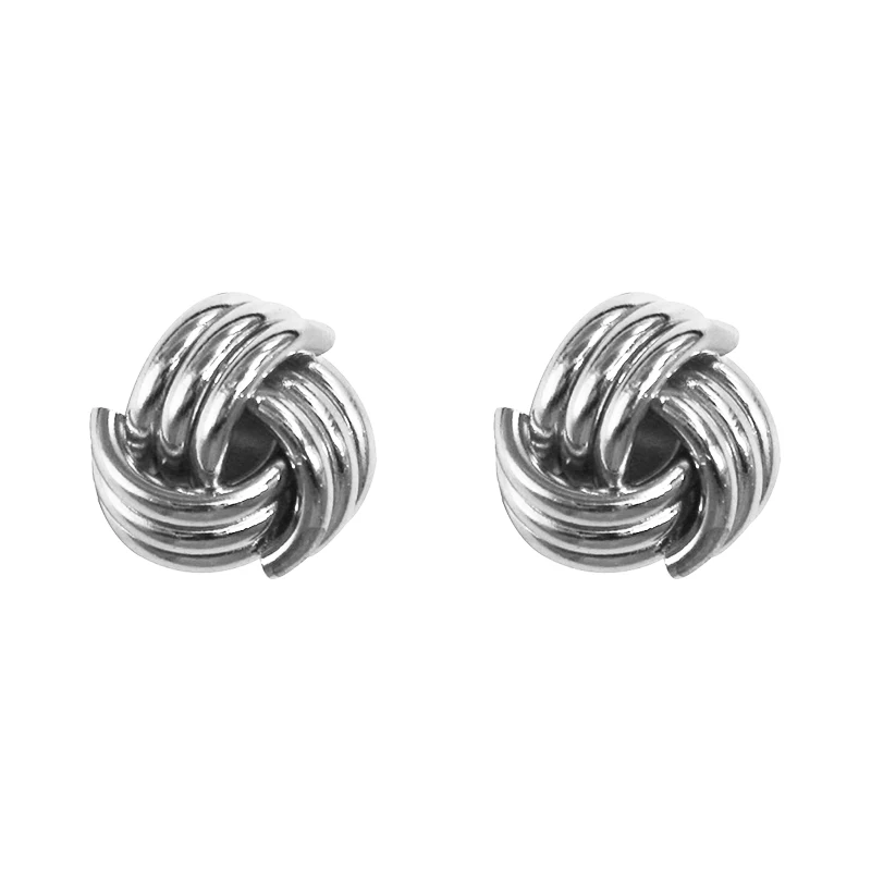 ES2205 Silver Винтажные металлические золотые серебряные серьги-гвоздики для женщин, трендовые Роскошные вечерние серьги в стиле панк, модные ювелирные изделия - Окраска металла: ES2205 Silver