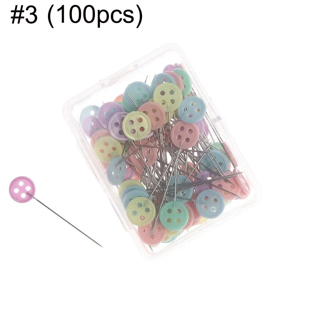 3-100PCS 50/100 шт. лоскутное шпильки куртка на пуговицах с цветочным принтом Креста стерлингового серебра собственноручных инструмент Аксессуары для шитья булавки для шитья и пэчворка иглы для рукоделия шпильки - Цвет: 3-100PCS