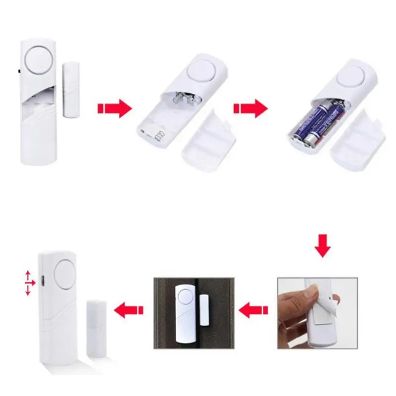 Беспроводная охранная сигнализация с дверным окном и магнитным датчиком система