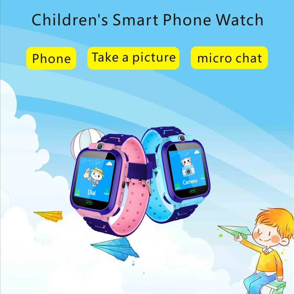 1.44 inch Screen Kids Bluetooth Smart Watch Wrist Fashion New GPS Tracker for Boys Girls with Camera Wwatch With Gps | Электроника