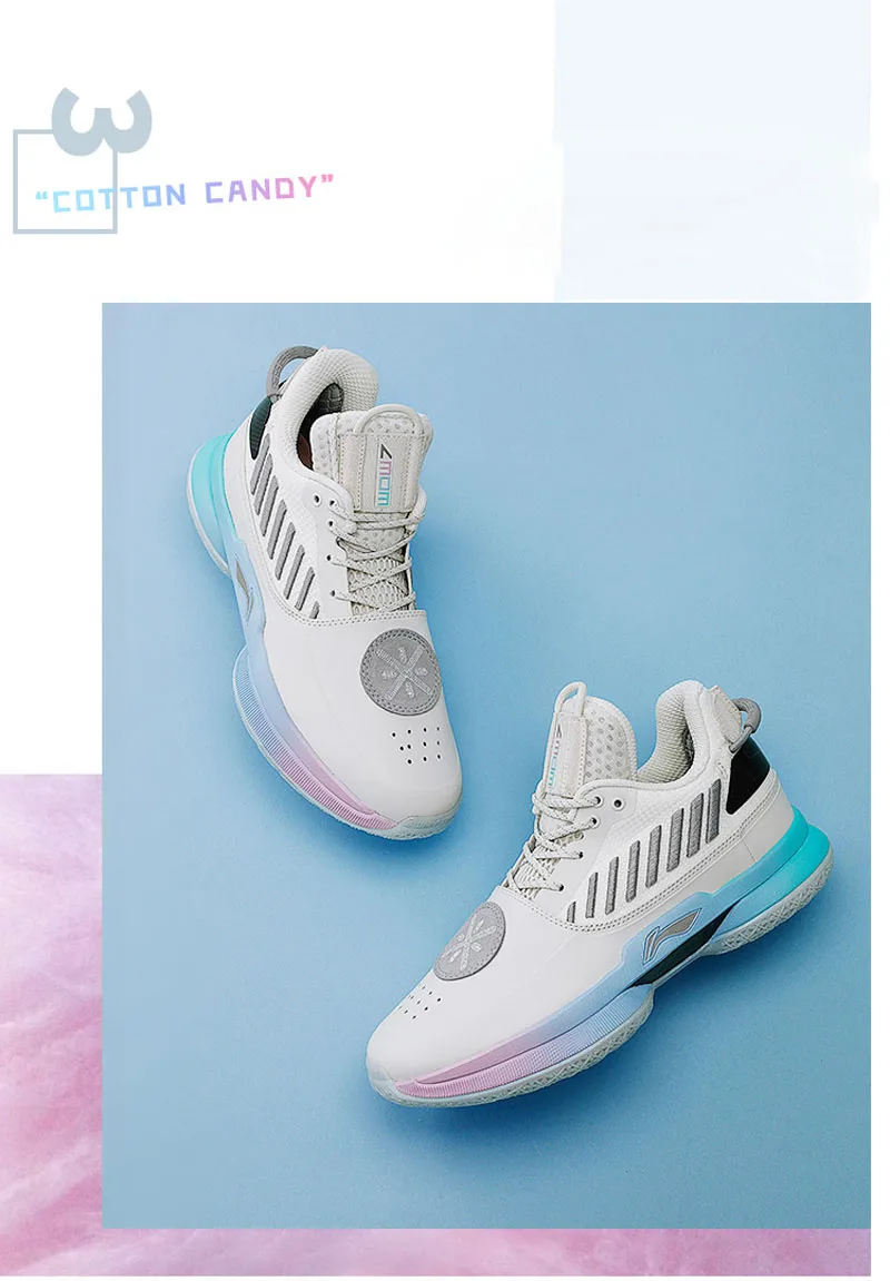 Li-Ning/мужские баскетбольные кроссовки WOW 7, хлопковые, конфетные, wayofwade 7, с подкладом на подкладе, wow7, спортивная обувь, кроссовки ABAN079 XYL212