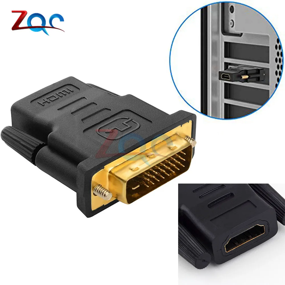 Адаптер кабель DVI 24 + 1 к HDMI позолоченный штекер с разъемом Папа мама конвертер 1080P