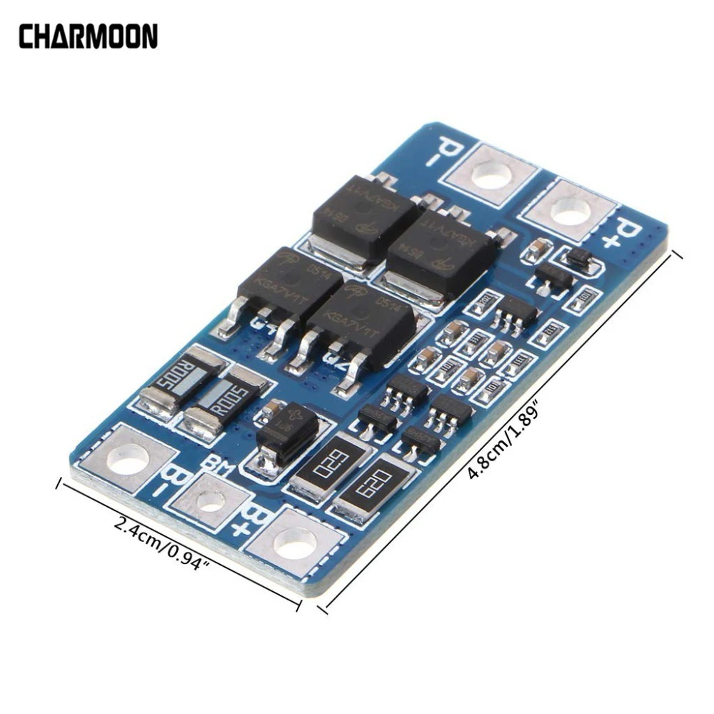 

2S 10A 7.4V 18650 lithium battery protection board 8.4V balanced function/overcharged protection diy kit