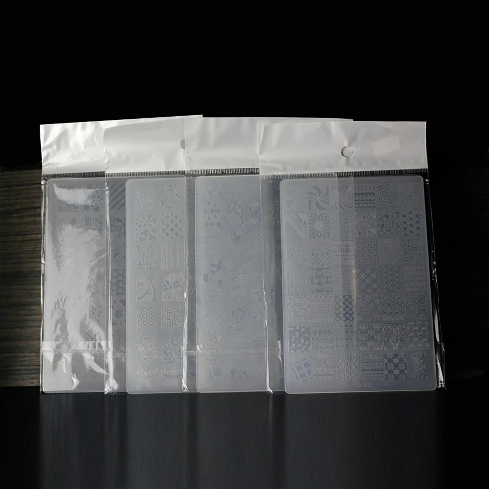 10 шт. штамповка для ногтей пластины изображения 2*16 2 см Пластиковый маникюрный