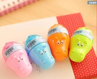 cute carton hippo pencil sharpener creative stationery gifts 10pcs free shipping