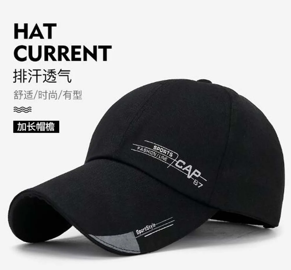XEONGKVI, удлиненная бейсболка с карнизом, s, летняя, брендовая, Snapback, сетчатые шапки для мужчин, сетчатая Кепка с козырьком каскетка