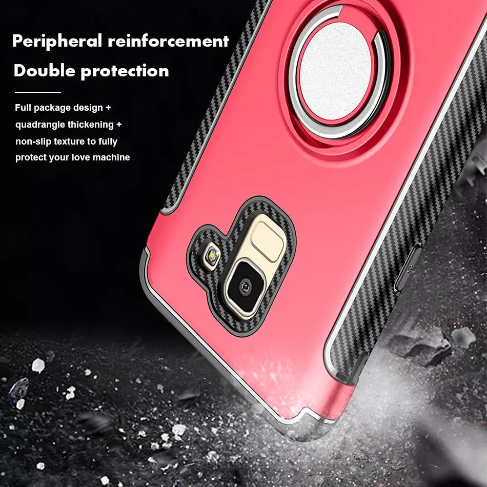 For Samsung Note 9 Case Galaxy J6 J4 A6 Plus 2018 Cover 3D Ring Note9 A6Plus Note8 Coque |