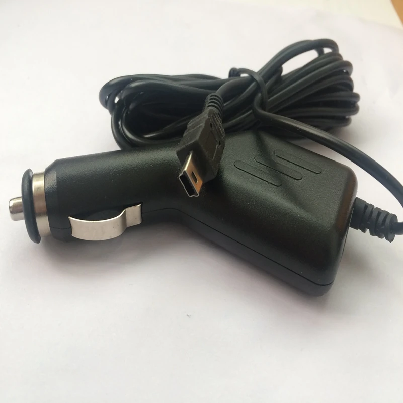 100 шт./лот 5 в 3 а 5-контактное автомобильное зарядное устройство Mini USB с кабелем и