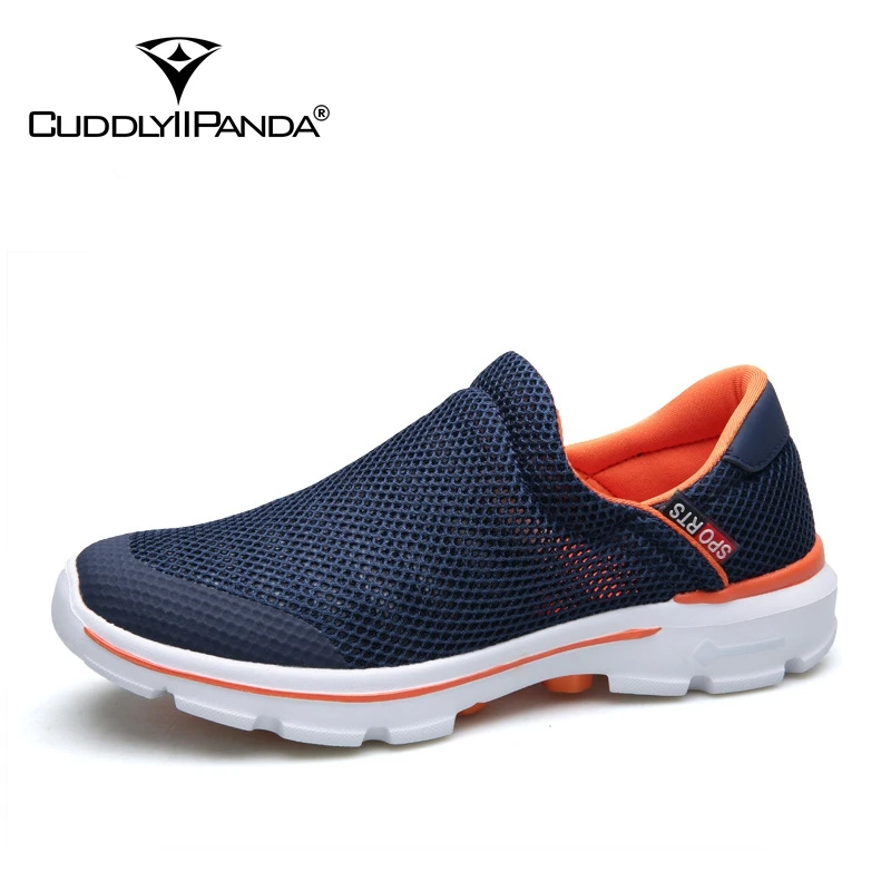 Мужские кроссовки без застежки CuddlyIIPanda легкие и удобные дышащие из сетчатого