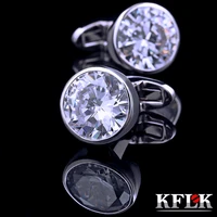 kflk shirt cufflinks for mens womens fashion brand with crystal cuff links wedding gift buttons high quality guests