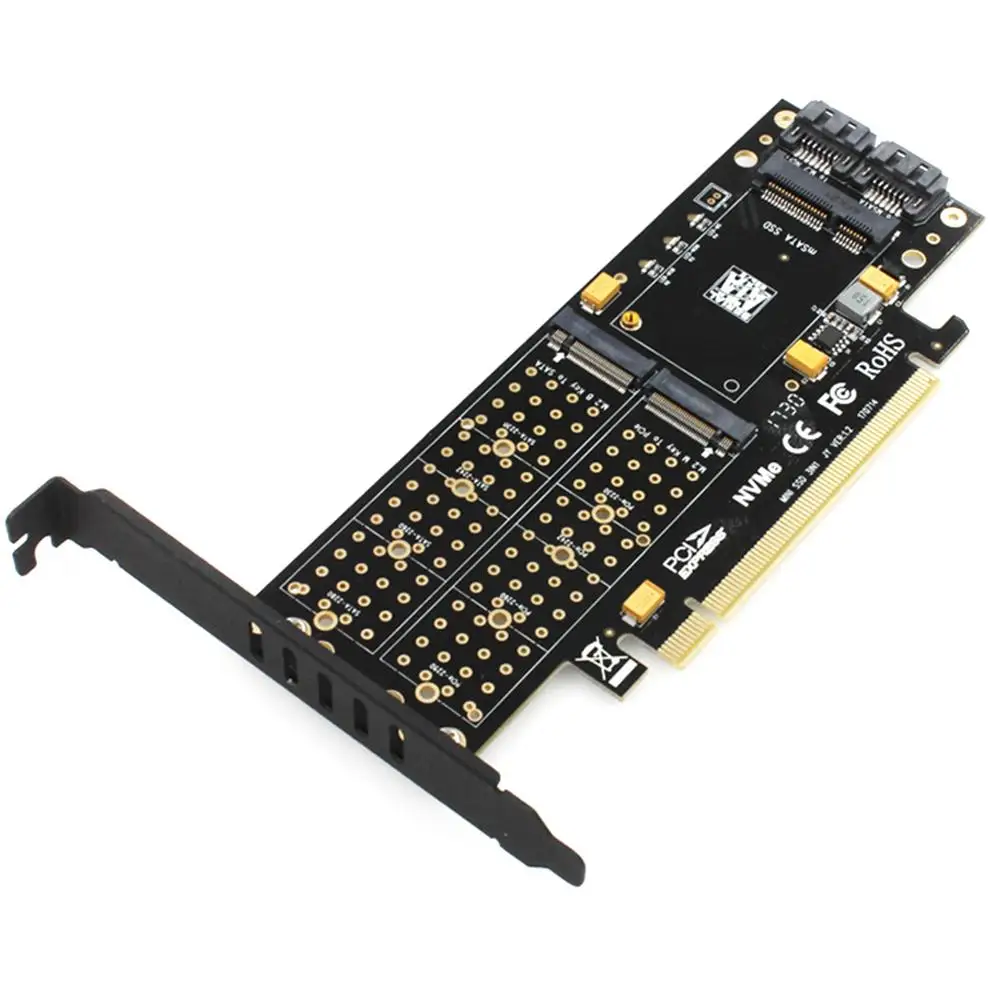 JEYI SK16 PRO m.2 адаптер x16 PCI E3 полная скорость для NVME NGFF M.2 2280 SSD лист теплопроводность