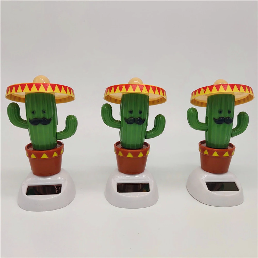 New 1pc Cactus Automatic Swinging Parts Solar Energy Pendulum Doll Decoration Crafts | Дом и сад