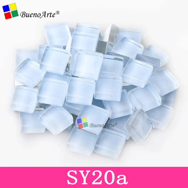 SY20a 200 г/205 шт 10X10 мм 3/8 дюймов квадратная Хрустальная мозаичная плитка, синяя фиолетовая серия, сделай сам мозаичный художественный поставщик, домашний сад стеклянные бусины - Цвет: SY20a