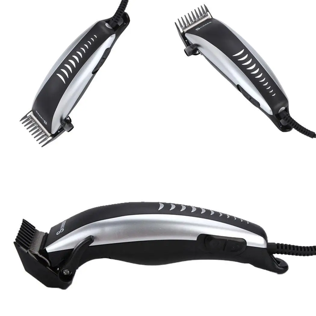 Профессиональная электрическая машинка для стрижки волос перезаряжаемая черная