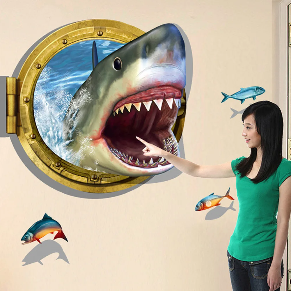 Настенная 3D наклейка самоклеящаяся Наклейка С Рыбками для гостиной детской