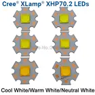 Светодиодный излучатель Cree XHP70.2, холодный белыйнейтральный белыйтеплый белый, с медной печатной платой 20 мм16 мм, вход 12 В, 6 в, 29 Вт, 4292лм