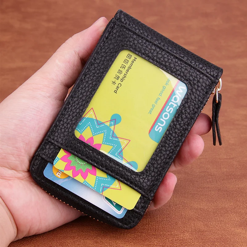Gemeer из искусственной кожи organ Card посылка унисекс RFID organ кредитный держатель для карт сумка посылка RFID Блокировка многофункциональная молния