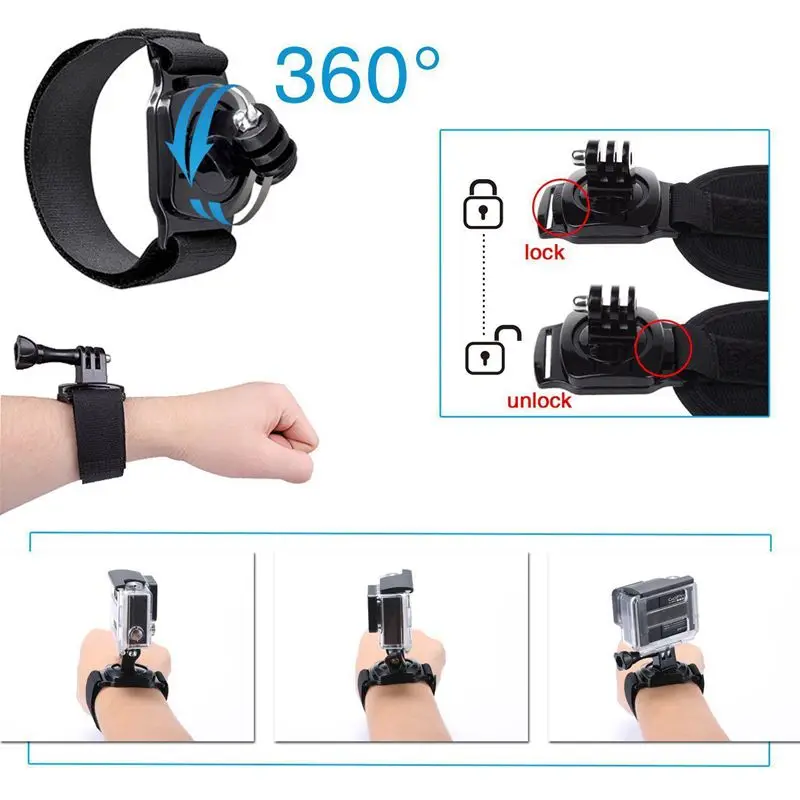 Набор аксессуаров для экшн камеры GoPro Hero 7 6 5 4 3 Xiaoyi 4K SJCAM EKEN Camera for xiaomi tripod набор