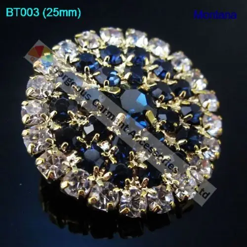 10 шт. 25 мм круглые чешские хрустальные пуговицы прозрачные стразы набор золотых и