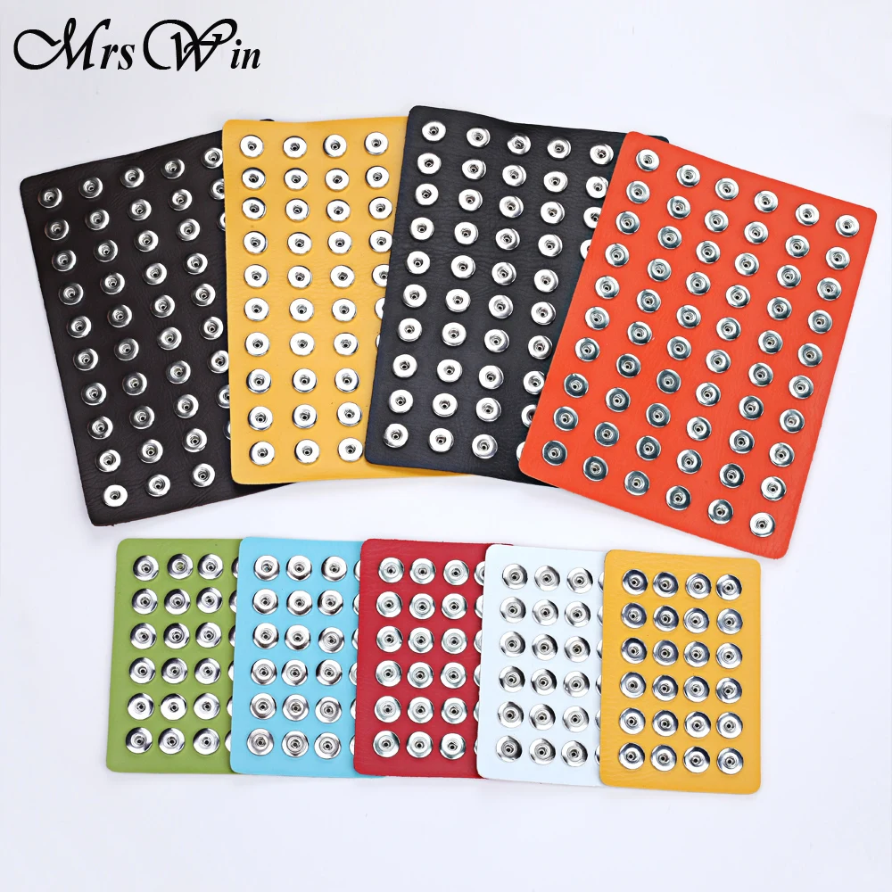 Оснастка Кнопка ювелирные изделия из натуральной кожи 18 мм Оснастки дисплей для