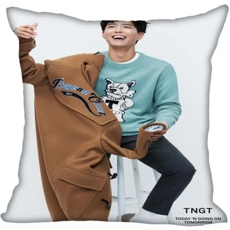 10 На заказ Kpop Park Bo Gum печатные квадратные шелковые наволочки 40x40 см, 35x35 см одна сторона атласная Наволочка логотип - Цвет: 10