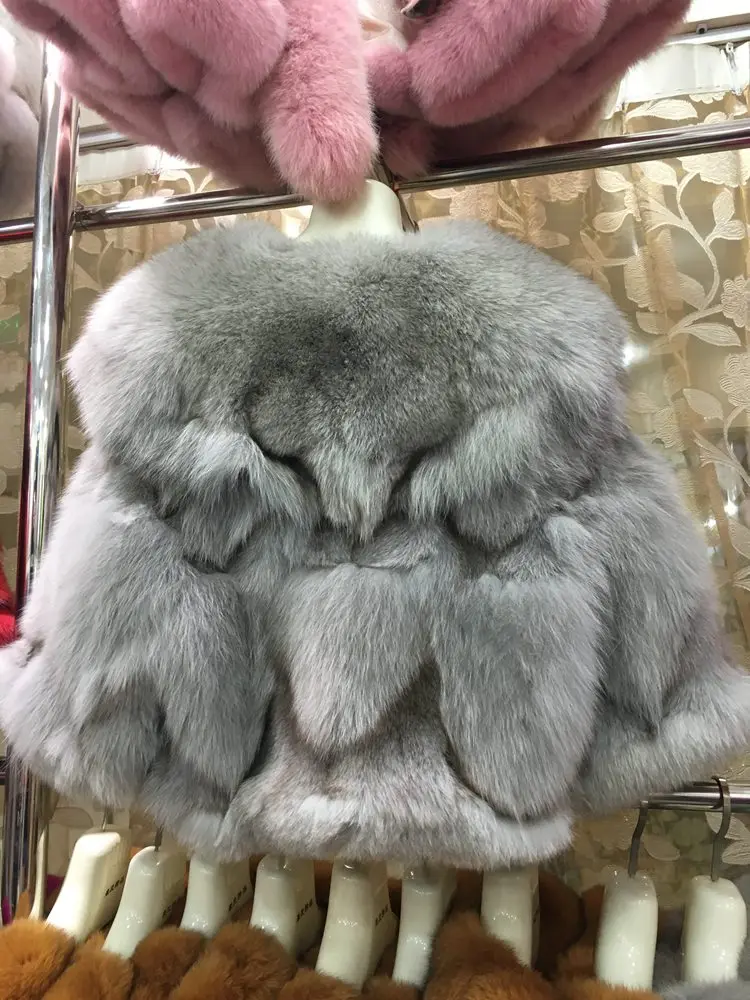 Женская куртка из натурального Лисьего меха с натуральным лисьим мехом, большой воротник, короткое пальто с коротким рукавом, модная женская зимняя теплая верхняя одежда, вечерние