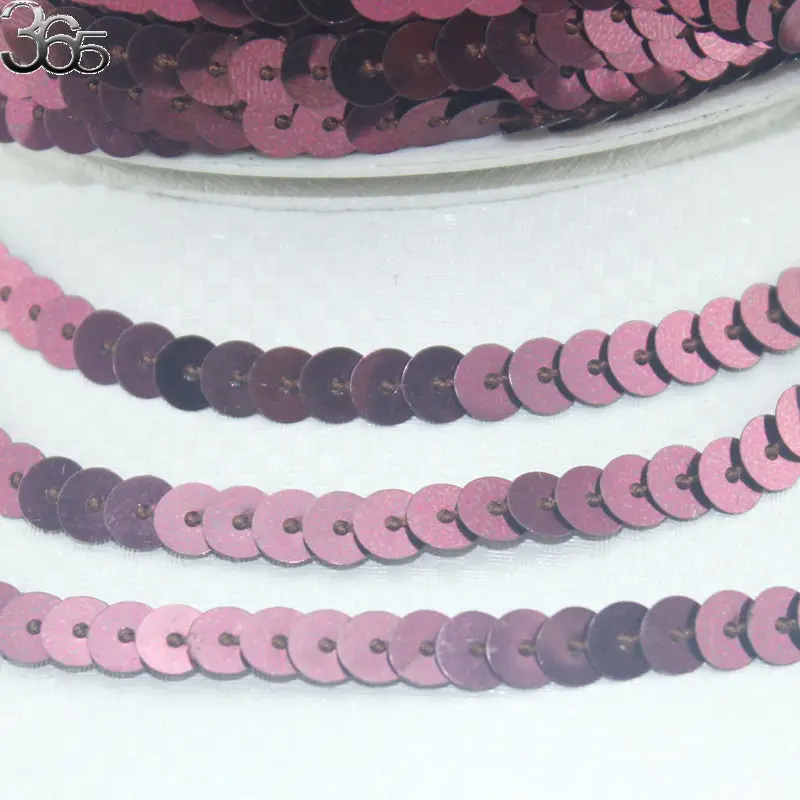 Free Ship 10/100 Yards 6mm Coin Dark Red Connect Sew On Sequin Strip Beads Decoration Jewelry Paillette|decorative clasps jewelry|jewelry holdjewelry