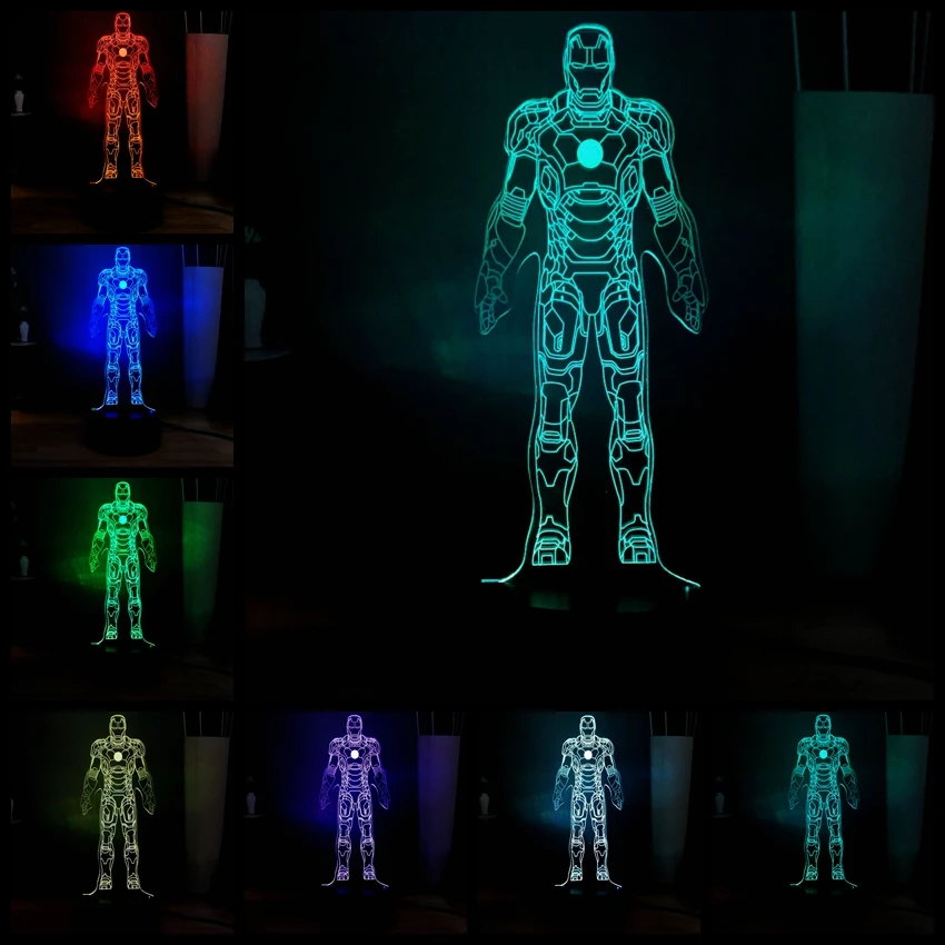 Новый 3D мультфильм сенсорный пульт дистанционного управления 7 цветов изменить
