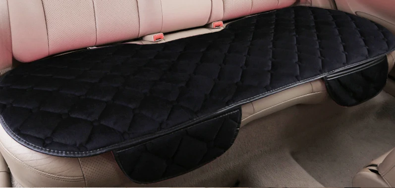 black rear 1 piece Льняная ткань, чехол для сиденья автомобиля, четыре сезона, передняя и задняя льняная подушка, дышащий протектор, коврик, автомобильные аксессуары, универсальный размер - Название цвета: black rear 1 piece
