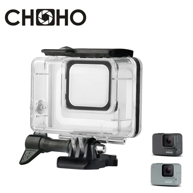 Waterproof Housing Case Diving 45M Protective + Lone Screw + Base Mount For Go pro Hero 7 Sliver White Go Pro N Accessories
