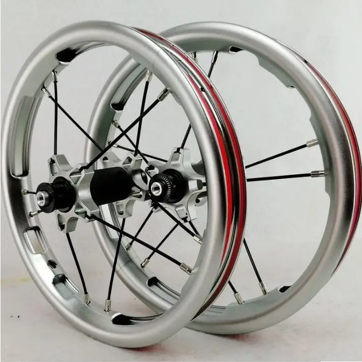 sliver 85mm or 95mm Колёса для раздвижного велосипеда, 12 дюймов, герметичный подшипник, BMX, для детей, балансирующая горка, колеса для велосипеда, 85 мм, 95 мм, BMX, обода, только 260 г - Цвет: sliver 85mm or 95mm