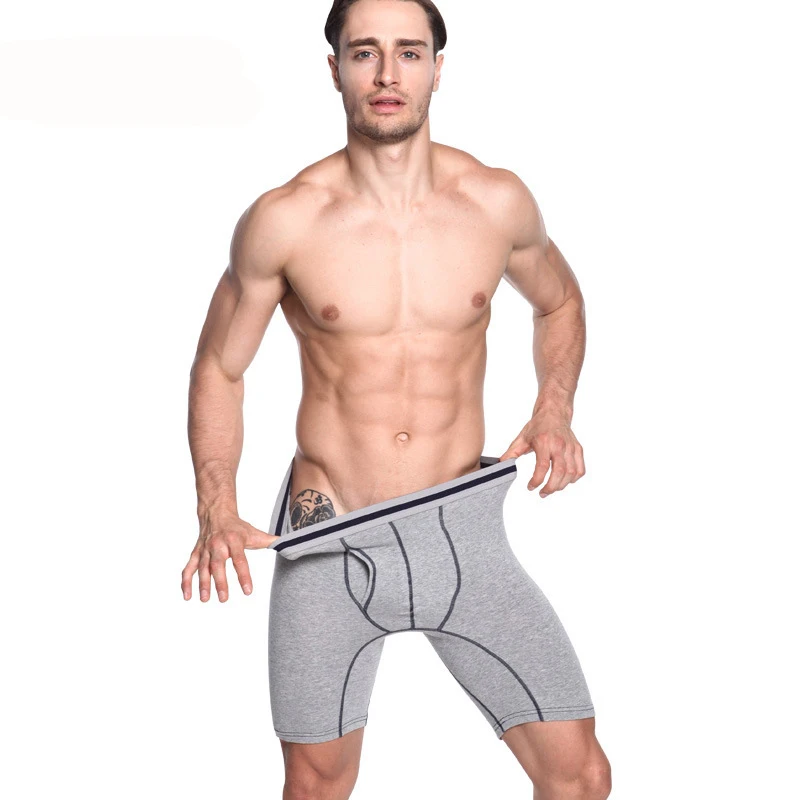 Новые боксеры Для мужчин S Леггинсы Sexy Хлопок длинное нижнее белье Для мужчин трусы сна плавки Трусики Мужской воздухопроницаемая комфортная обувь домашняя одежда