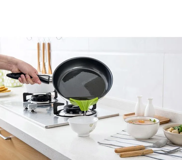 Креативные кухонные аксессуары противоразливная силиконовая воронка для супа с