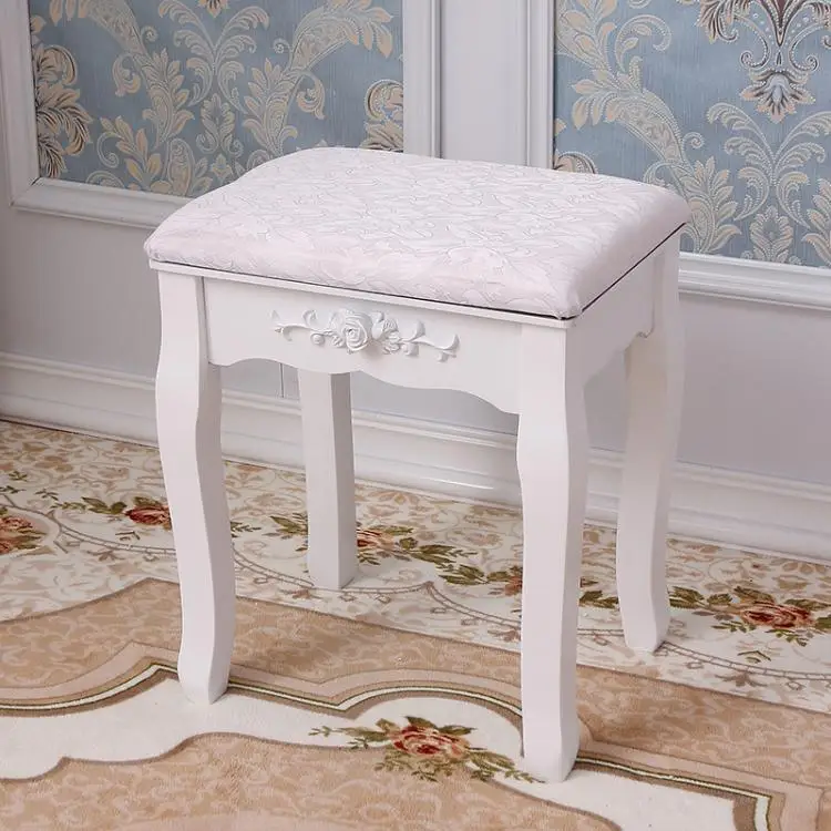 Wood Dressing Table Stool Makeup Bench Pad Cushioned Chair Piano Seat Bedroom Coffee Table Sofa Bench Shoe Bench Dining Chair - Цвет: Color 1