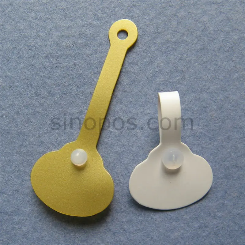 Застежка Кольцо из ПВХ золотистого белого цвета бирки для ювелирных изделий