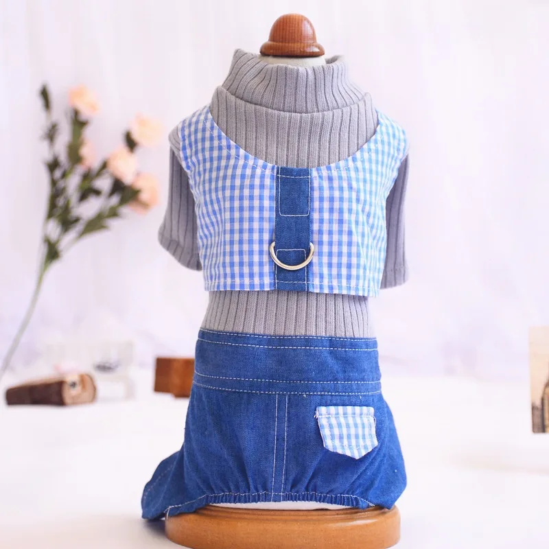 2018 новый дизайн осенне-зимний комбинезон для собаки в полоску и на палочке