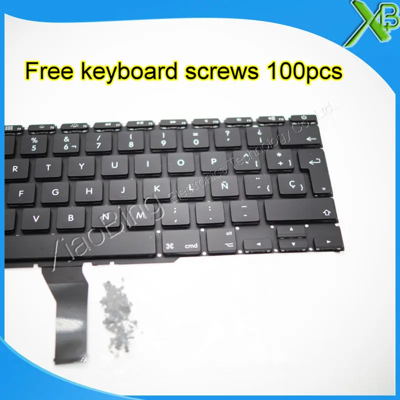 Совершенно новая испанская клавиатура SP + винты для клавиатуры 100 MacBook Air 11 6 дюйма